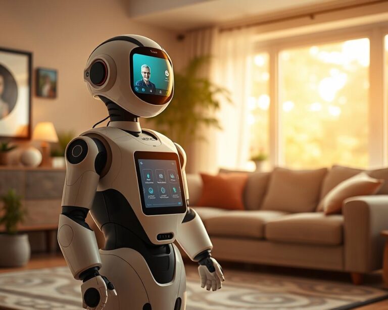 Robôs com IA cuidando de idosos: futuro da saúde domiciliar