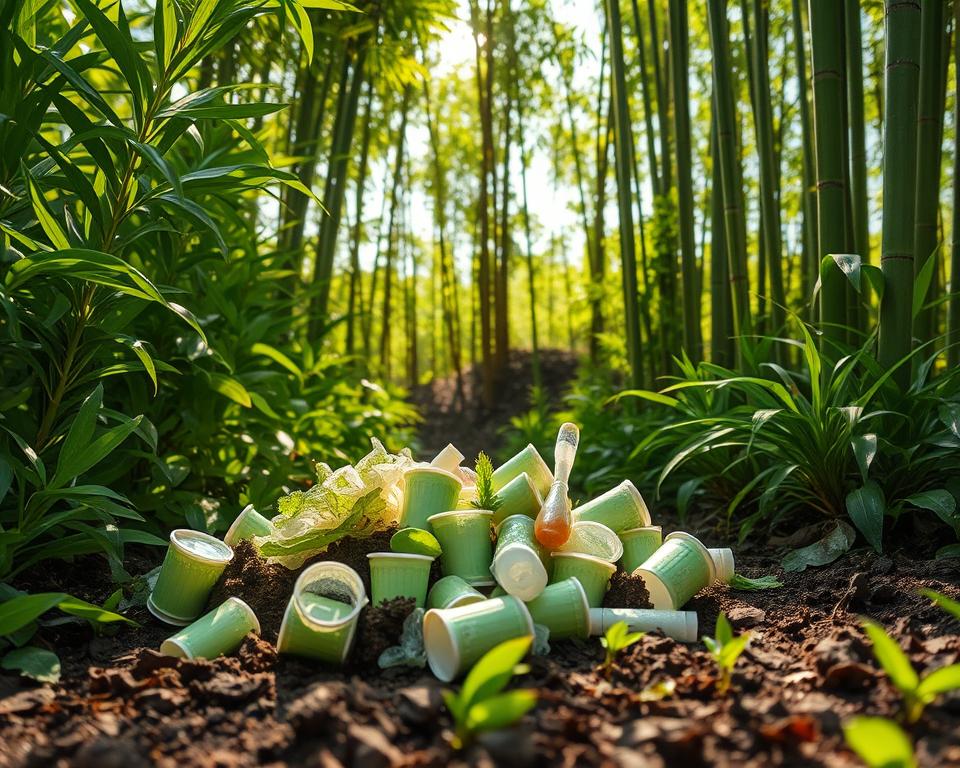 biodegradação rápida dos bioplásticos de algas