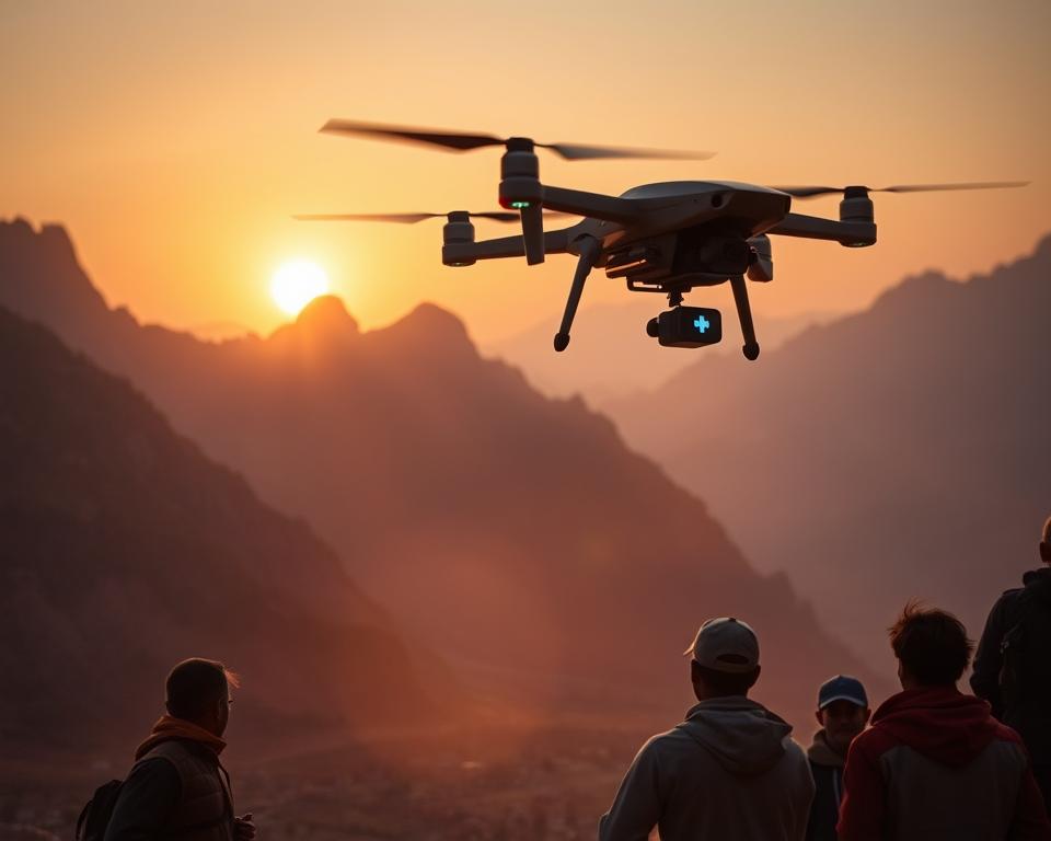logística com drones para suprimentos médicos