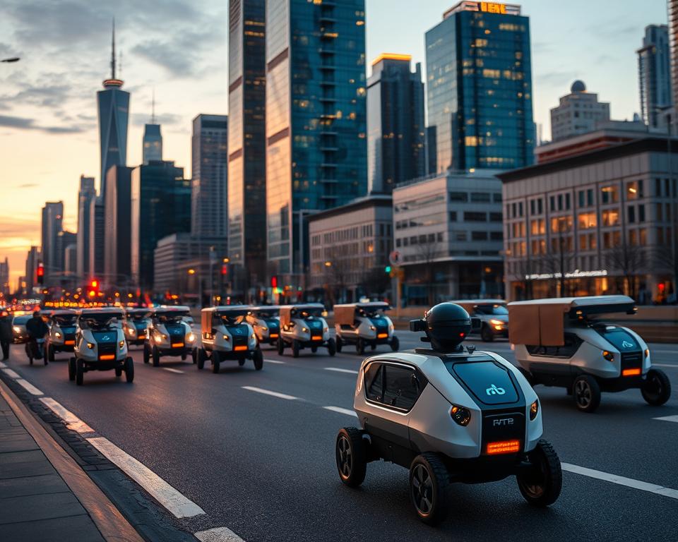 robôs entregadores com tecnologia avançada