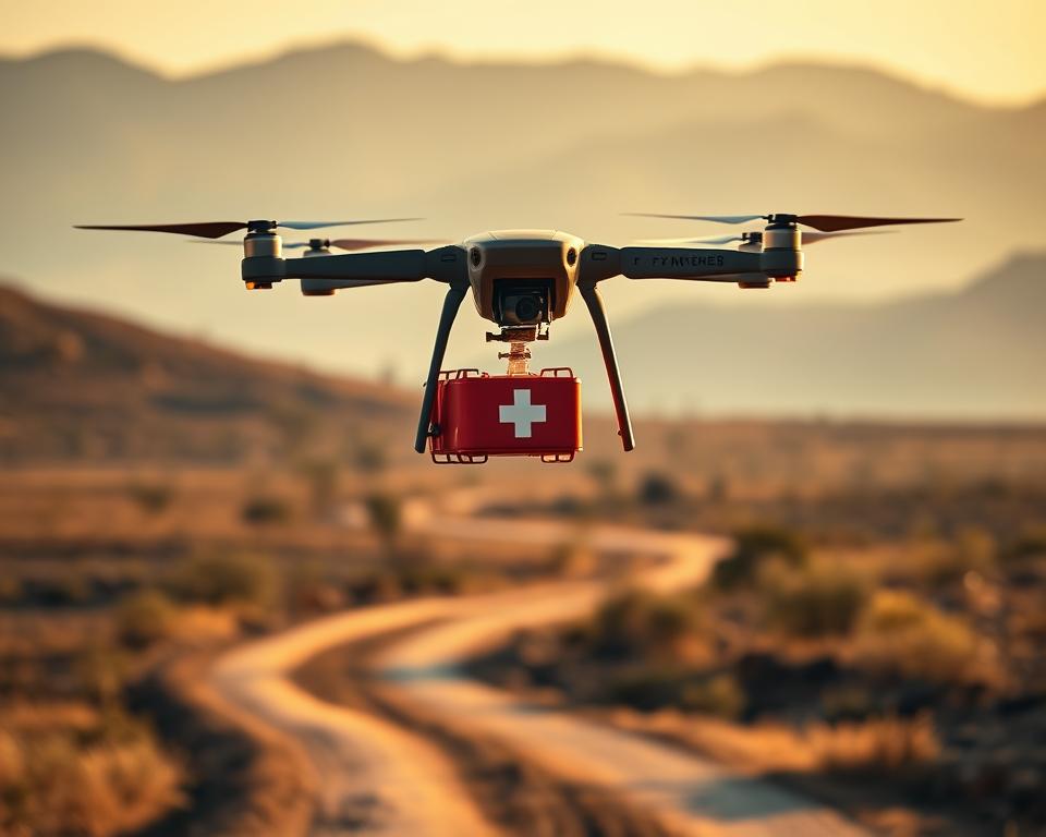uso de drones para entrega de sangue
