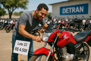 Leilão de motos do Detran