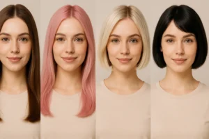 Mudar cor e corte de cabelo