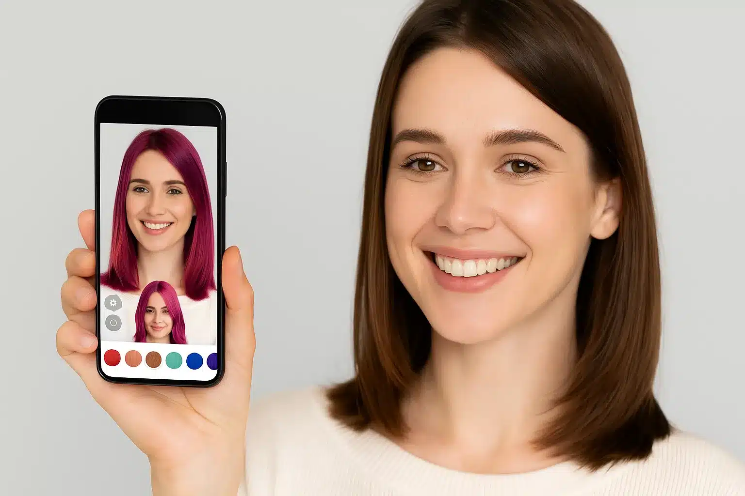 Transforme seu visual com um toque no celular! ✨