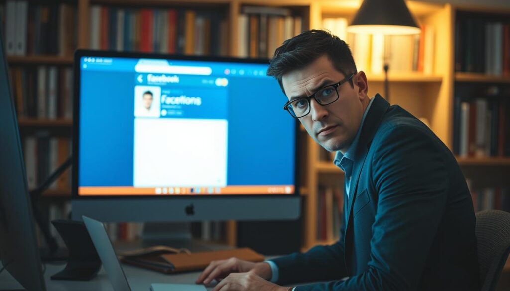 visitou perfil facebook