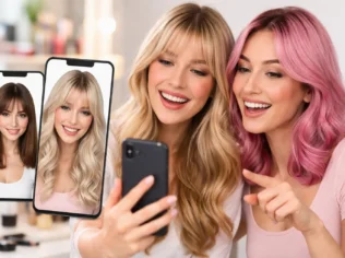 Teste novos visuais com apps de cabelo no celular