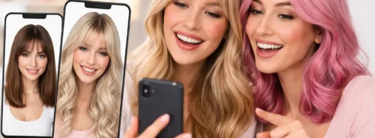 Teste novos visuais com apps de cabelo no celular