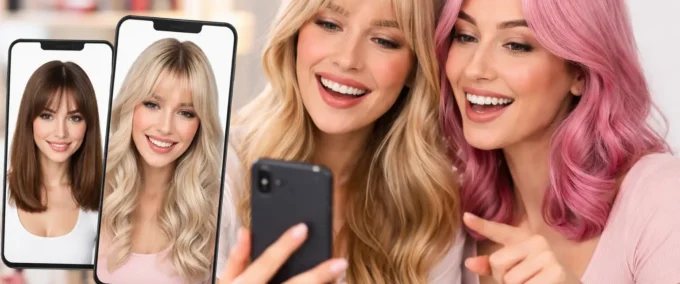 Teste novos visuais com apps de cabelo no celular