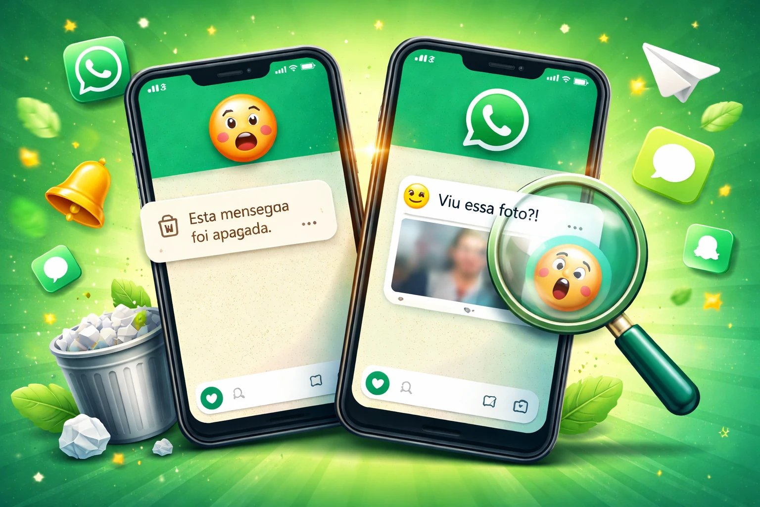 Veja Mensagens Apagadas no WhatsApp com Estes Apps