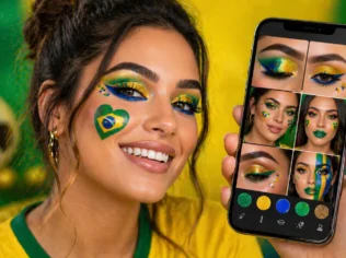 Ideias de Makes para a Copa do Mundo no Celular