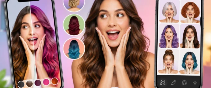 Apps Que Mudam Seu Cabelo em Segundos 😍