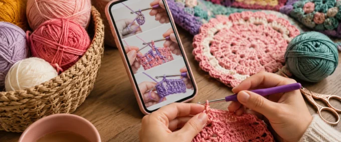 Aprenda Crochê no Celular Grátis com Estes Apps