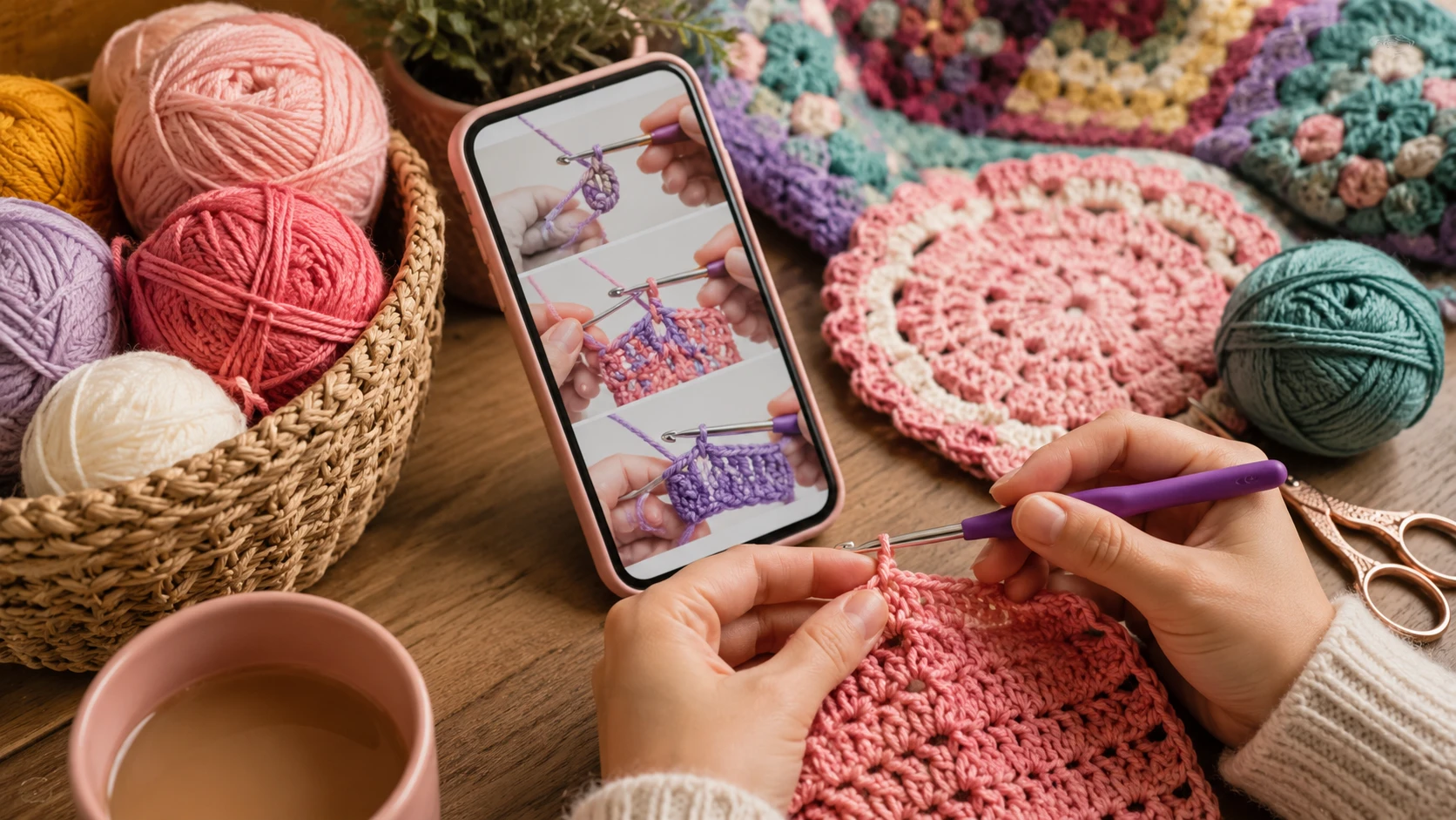 Aprenda Crochê no Celular Grátis com Estes Apps