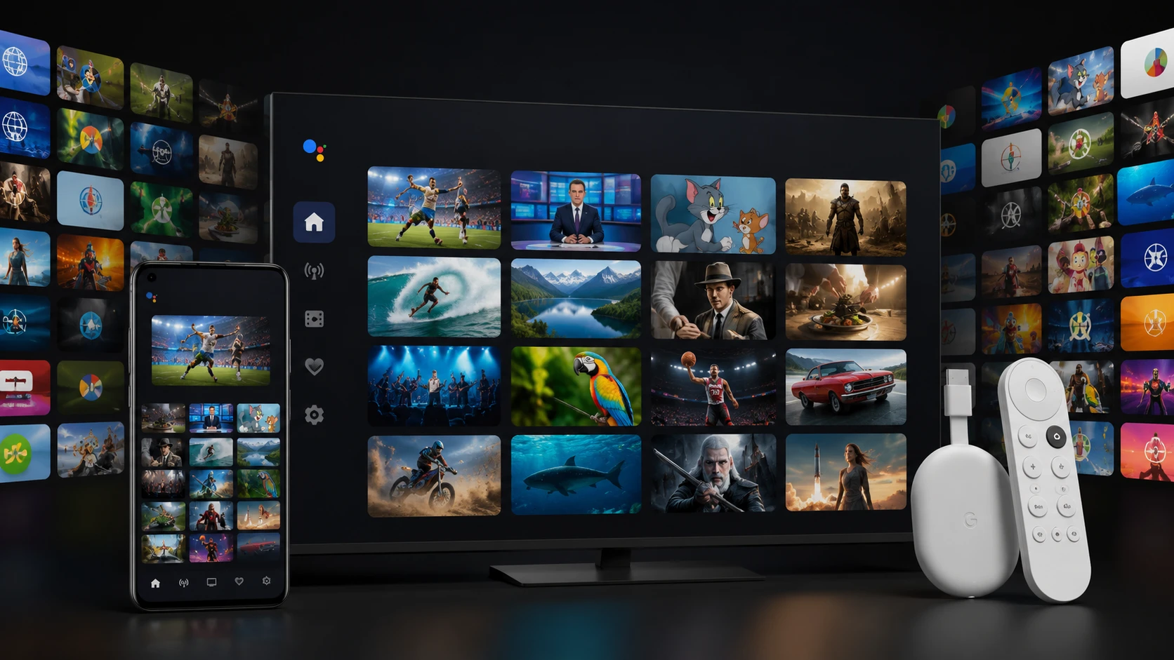 App Google TV canais grátis: 800+ Canais Grátis