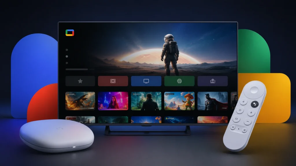 App Google TV com canais grátis