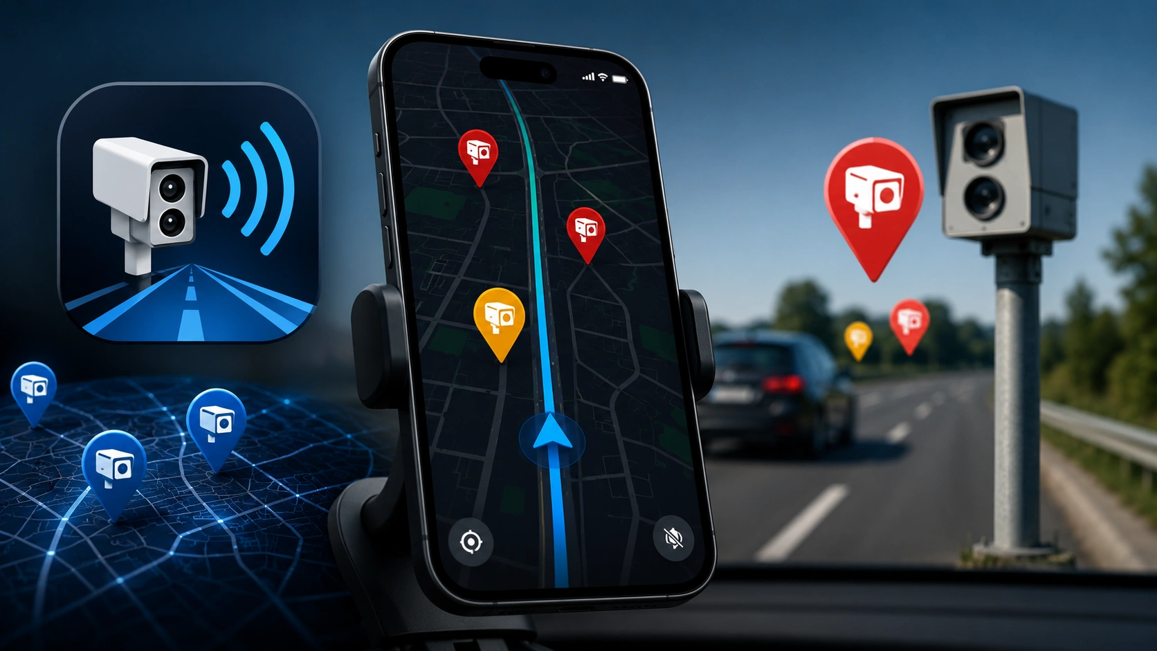 App radar grátis offline: Identifique Radares