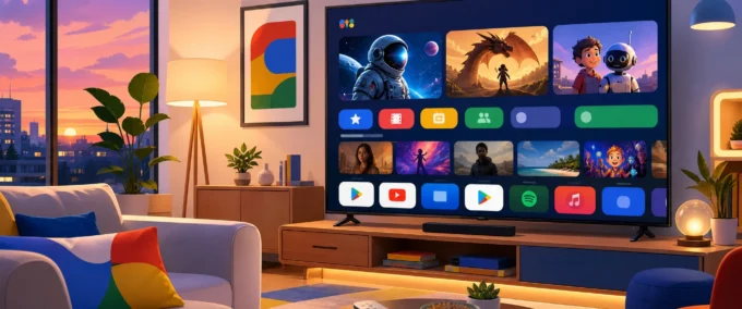 Google TV com canais ao vivo no celular