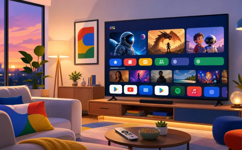Google TV com canais ao vivo no celular