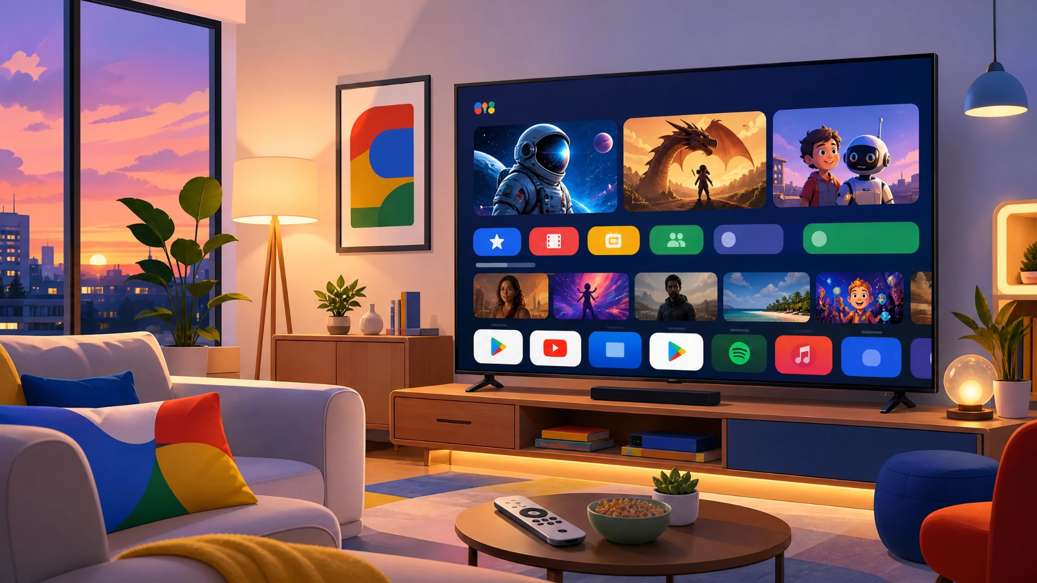 Google TV com canais ao vivo no celular