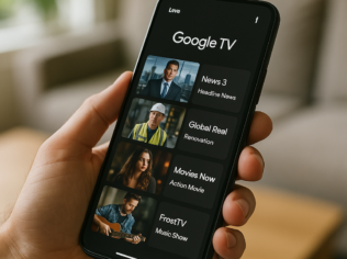 Google TV com canais ao vivo no celular