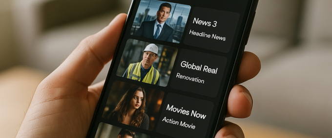 Google TV com canais ao vivo no celular